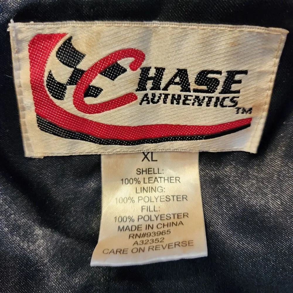 Vintage Dale Earnhardt Jr 8 Chase Authentics Budweiser Mens Leather Jacket Sz XL